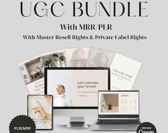 Paquete UGC definitivo PLR MRR / Contenido generado por el usuario, plantillas de cartera UGC, creador UGC, derechos de marca privada y derechos de reventa maestra