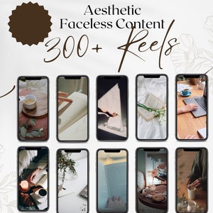 300 Faceless Content For Instagram | Faceless Aesthetic Content Videos Master Resell Rights PLR MRR | Faceless Reels