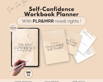 PLR / Resell Self-Confidence Planner for Commercial Use, Printable and Editable Template, Self-Care Planner, Self-Love Planner, Self-Esteem
