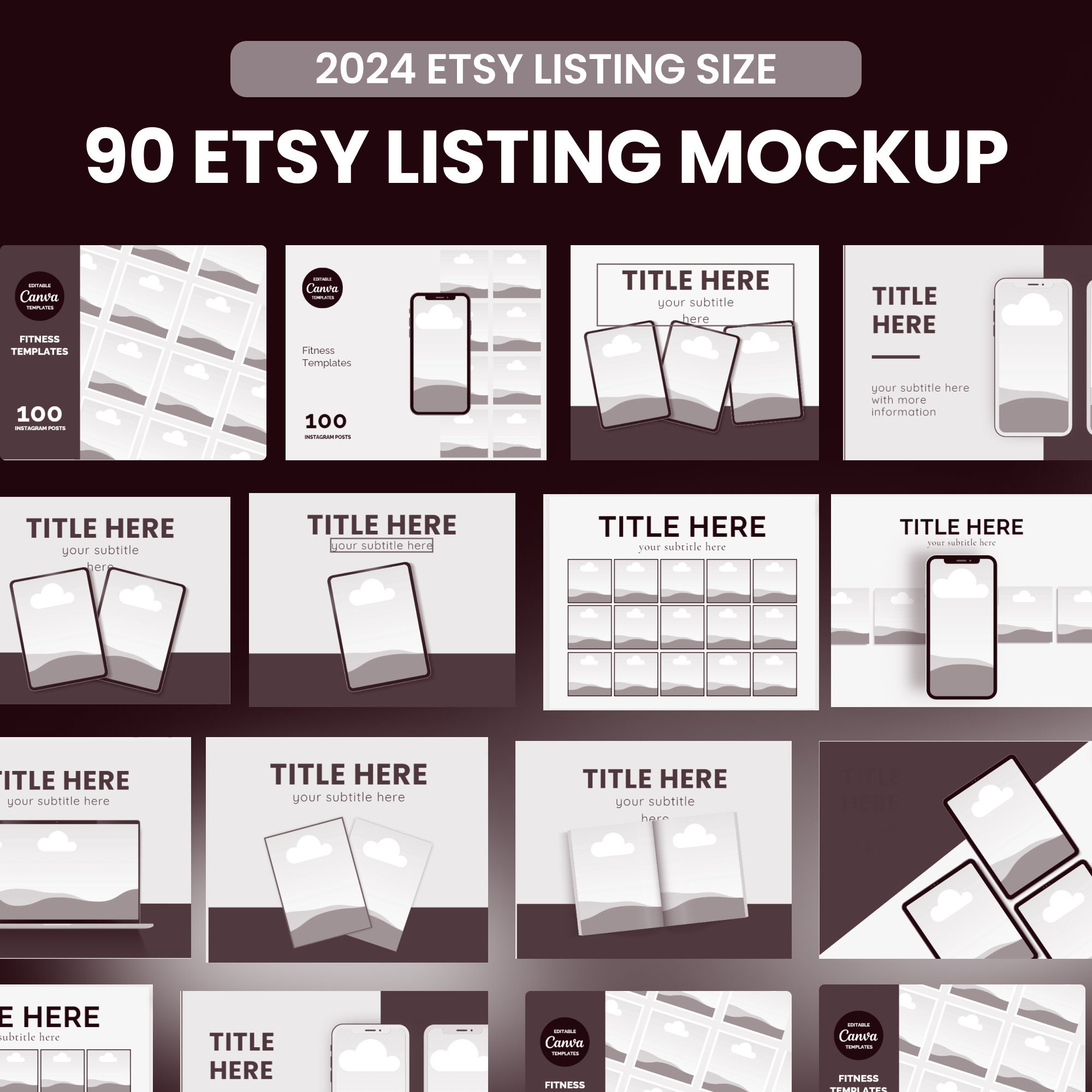 MRR Etsy Shop Kit Mockup Canva Template Bundle Etsy Shop Banner Etsy ...