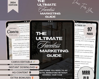 Ebook PLR PLR Digital Product Master Diritti di rivendita Ebook Modello MRR di marketing digitale La guida definitiva al marketing senza volto Diritti di rivendita