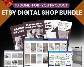 MRR Etsy Shop kit Mockup Canva Template Bundle | Etsy Shop Banner | Etsy Branding Kit | Master Resell Rights | Private Label Rights | DFY