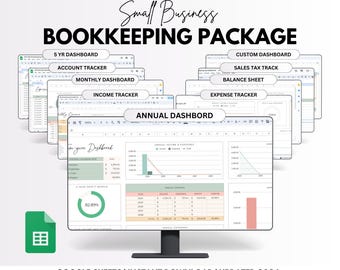 Kleine bedrijven Eenvoudige boekhouding spreadsheet Winst en verlies Excel Google Spreadsheets Btw-tracker Boekhoudsjabloon Winsttracker