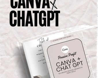 Ebook Passive Profit avec Canva + ChatGPT Done For You DFY Ebook PLR Digital Product Guide Droits des marques privées