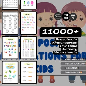 Master Resell Rights Education For Teachers Coloring Books Private Label Rights Worksheets For Kids Activities Tracing Activities PLR MRR