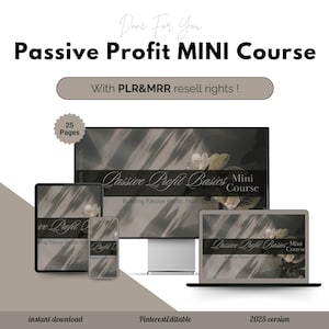 MRR PLR Passive Profit Basics Mini Marketing Course Bundle MRR plr Resell Rights Instagram Courses Digital Business mrr Digital