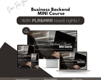 MRR PLR Business Backend Basics Mini Marketing Course Bundle MRR plr Resell Rights Instagram Courses Digital Business mrr Digital