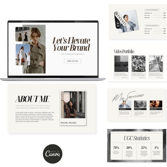 UGC Portfolio Canva Template | UGC Website,UGC Canva Editable Template, Portfolio Template for Ugc Creator, Ugc Media Kit