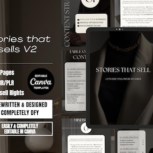 PLR Ebook PLR Digital Product Master Resell Rights Ebook Digital Marketing MRR Template Stories that sells Resell rights V2