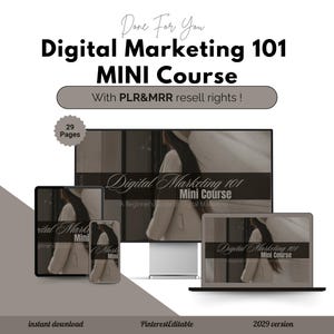 MRR PLR Digital Marketing 101 Mini Marketing Course Bundle MRR plr Resell Rights Instagram Courses Digital Business mrr Digital
