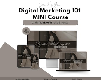 MRR PLR Digital Marketing 101 Mini Marketing Course Bundle MRR plr Diritti di rivendita Corsi Instagram Business digitale mrr Digital