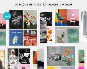 PLR Vision Board Mastery Kit | Editable Vision Board | Personalized Vision Mapping | Done for you | Commercial use | Digital Vision Board