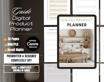 PLR Ebook PLR Digital Product Master Resell Rights Faceless Digital Marketing PLR Templates Passive income Digital Product Planner Guide