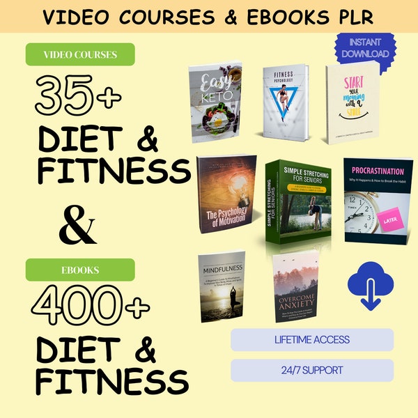 400 Plr Diet Fitness ebooks plr Bundle Mit Master Weiterverkaufsrechte - Kommerzielle Nutzung - Entwicklungswerkzeuge - eBooks Mit Wiederverkaufsrechten - PLR