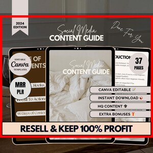 PLR E-bok PLR Digital Product Master Återförsäljningsrättigheter E-bok Digital marknadsföring MRR-mall Guide till innehåll i sociala medier Återförsäljningsrättigheter
