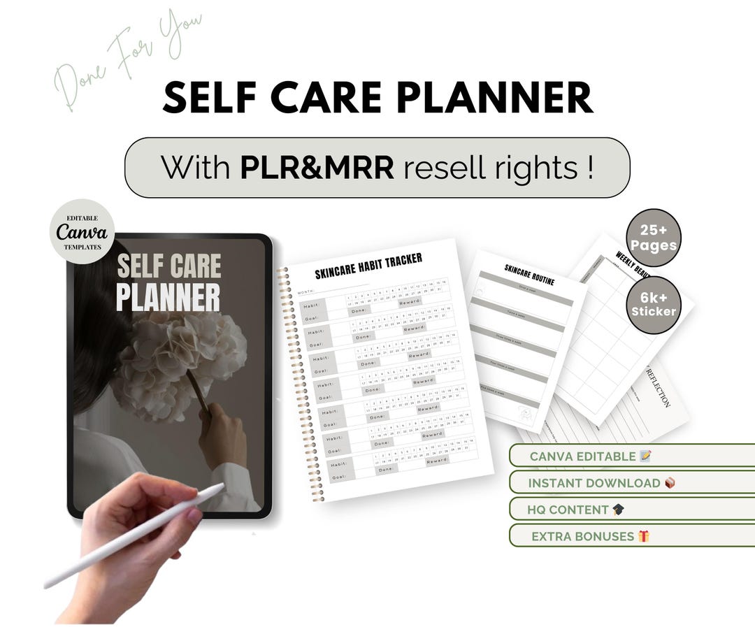 PLR / Resell SELF Care Planner Business Coaching Workbook Template ...