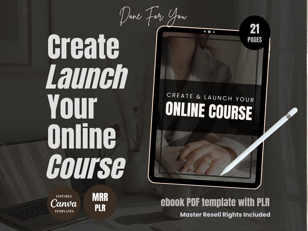 Create & Launch Your Online Course Guide | Master Resell Rights Ebook ...