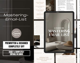PLR Ebook PLR Digital Product Master Resell Rights Ebook Digital Marketing MRR Template Mastering Email List