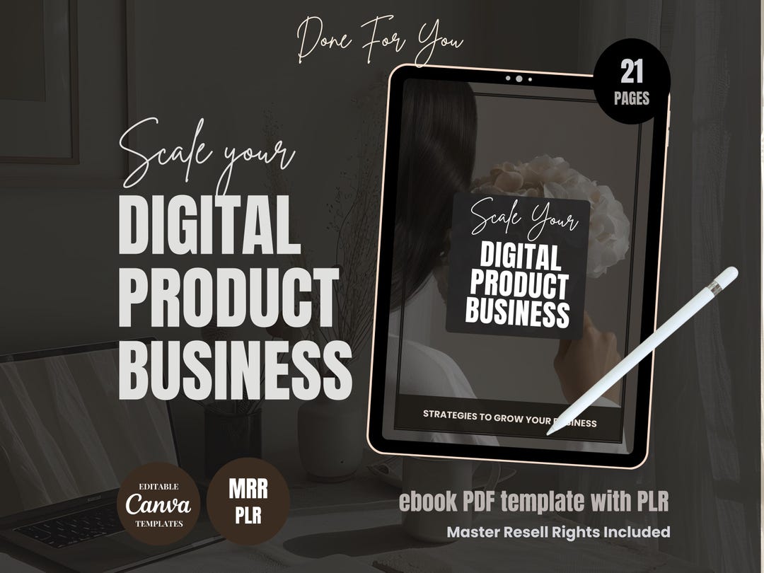 MRR Scale Your Digital Product Business With PLR, Ebook PDF Template ...
