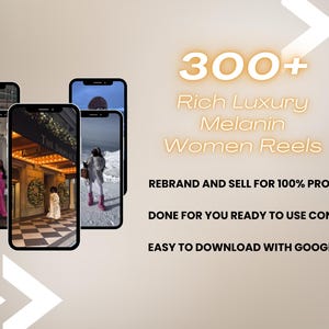 Pode incluir: Um produto de marketing digital que oferece mais de 300 rolos de mulheres melan&iacute;nicas ricas e luxuosas. O produto est&aacute; dispon&iacute;vel para rebranding e venda para obter 100% de lucro. O conte&uacute;do est&aacute; pronto para usar e pode ser baixado facilmente com o Google Drive.
