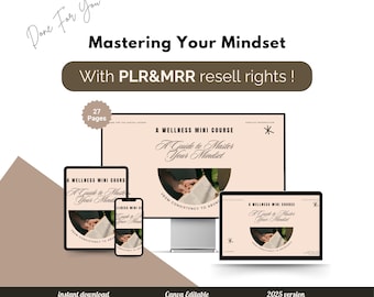 Pacchetto di corsi di marketing digitale Mindset MRR PLR Diritti di rivendita Corsi Instagram Business digitale, PLR Prodotti digitali Corsi audio