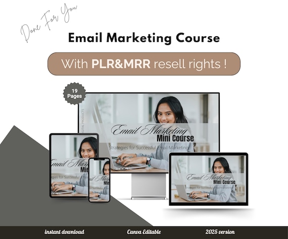Email Marketing Digital Marketing Course Bundle MRR PLR Resell Rights Instagram Courses Digital Business,PLR Digital Product Audio Course