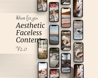 135+ Faceless Aesthetic Reels V.20 Posts | Faceless Content |Faceless Instagram Templates in One Unique Collection | Reel Bundle