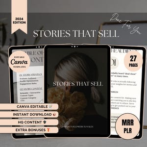 PLR Ebook PLR Digital Product Master Resell Rights Ebook Digital Marketing MRR Template Stories that sells Resell rights
