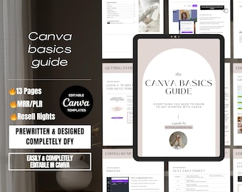 PLR Ebook PLR Digital Product Master Resell Rights Faceless Digital Marketing PLR Templates Passive income Canva basics guide