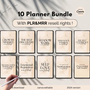 10 PLR Canva Planners Bundle | Private Label Rights | Master Resell Rights | PLR Bundle | PLR digital products | Business Coaching Workbook
