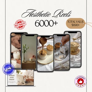 6000 Gesichtslose Inhalte für Instagram | Faceless Aesthetic Content Videos Master Weiterverkaufsrechte MRR | Faceless Walzen | Stock Videos