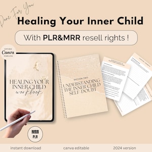 Healing Your Inner Child Planner Boho Style | PLR Canva Planners | Private Label Rights | Master Resell Rights | Law of Attraction | LOA