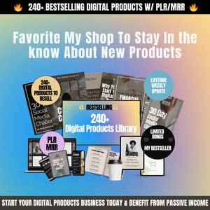 240+ PLR Digital Products Bundle Master Resell Rights MRR Private Label ...