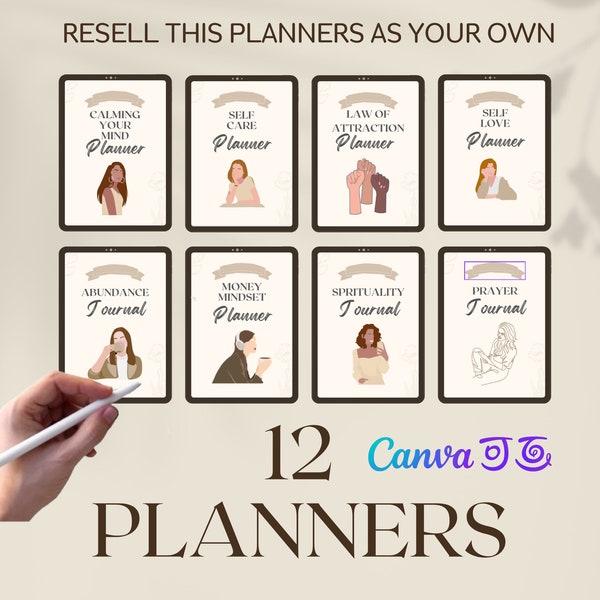 PLR Canva Planners Bundle | Private Label Rights | Master Resell Rights | PLR Bundle | PLR digital products | dfy | mrr | 2024