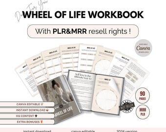 Plr Wheel of life Self-Help workbook  mrr | Ebooks | Self-Improvement | Bundle Commercial Use | MRR | PLR | Master Resell Rights