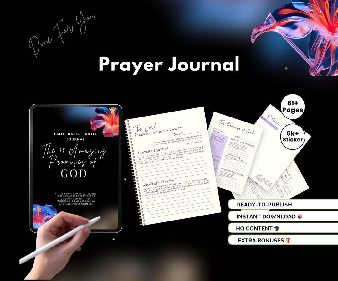 KDP Interior Prayer Commercial Use Printable Journal Digital Planner ...