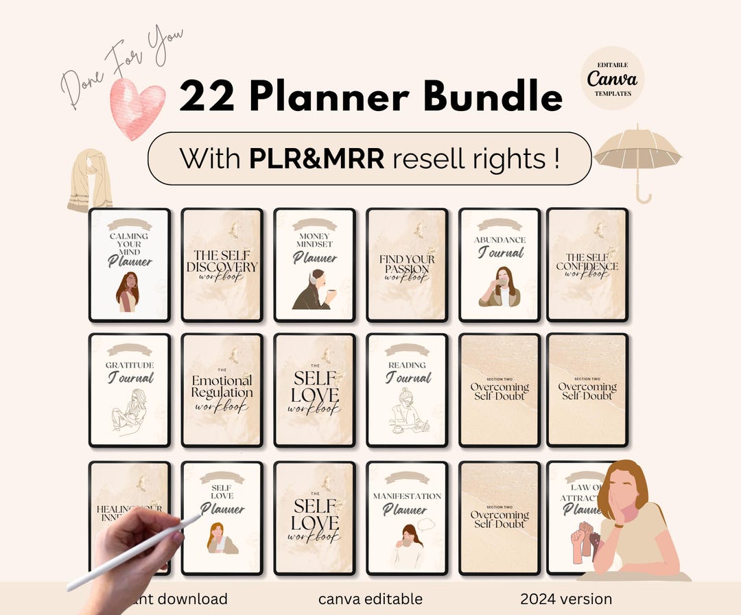 PLR Canva Planners Bundle | Private Label Rights | Master Resell Rights ...