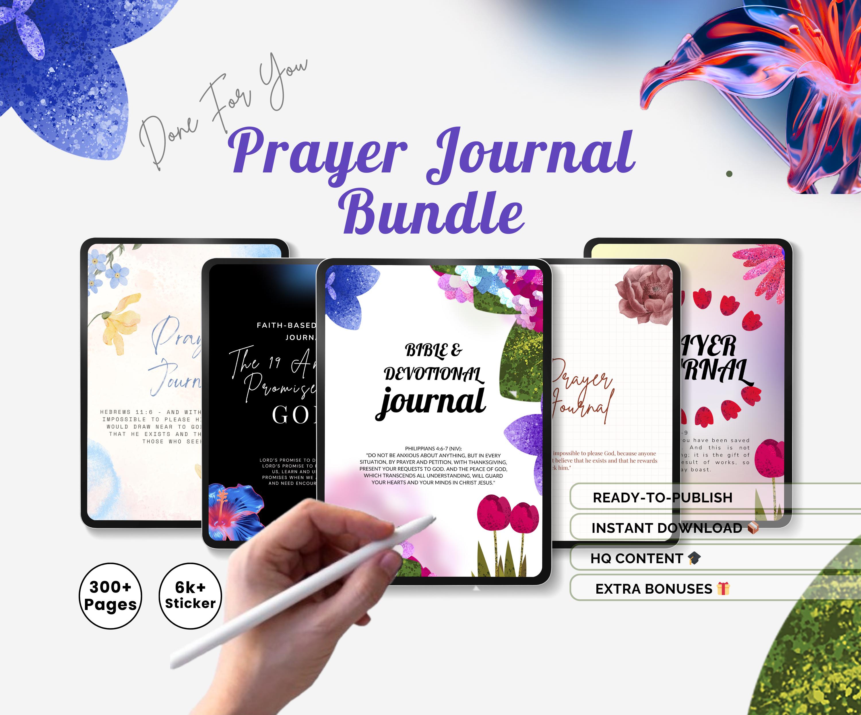 Printable Journal Digital Planner Bible Study Journal Prayer KDP ...