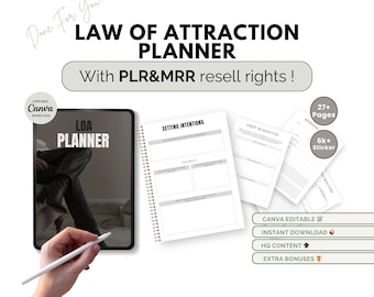 PLR / Resell Law of Attraction Planner Business Coaching Workbook Template, Done For You Content, Career, Personal Development