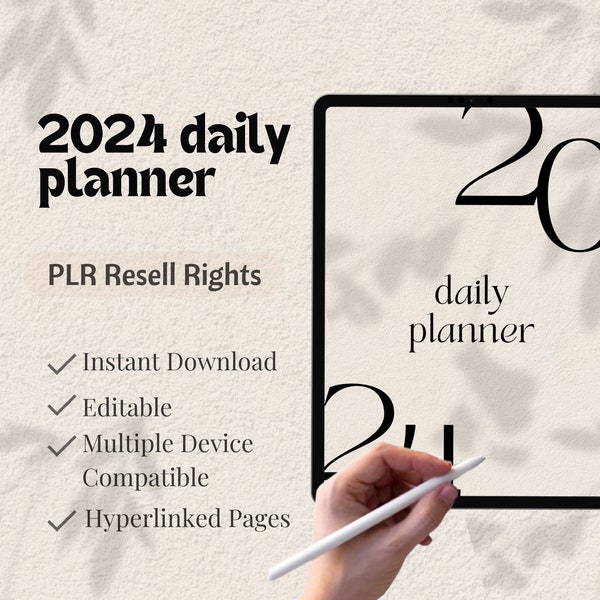 PLR Digital Planner | Master Resell Rights | 2024 plr Planner | PLR Digital Products | Resell Planner | Digital Journal | MRR