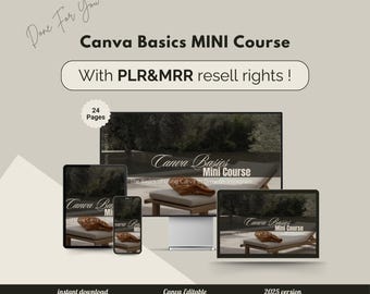 MRR PLR Digital Canva Basics Marketing Course Bundle MRR plr Diritti di rivendita Corsi Instagram Business digitale mrr Corso sui prodotti digitali
