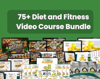75+ plr Video Course Diet & Fitness Bundle | Commercial Use | plr | plr video course | resell rights | master resell rights
