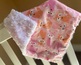 pink fox security blanket