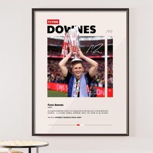 サウサンプトンFC フリン・ダウンズ プリント ウォールアート、セインツ ポスター、サッカーファンへのギフト プレゼントのアイデア