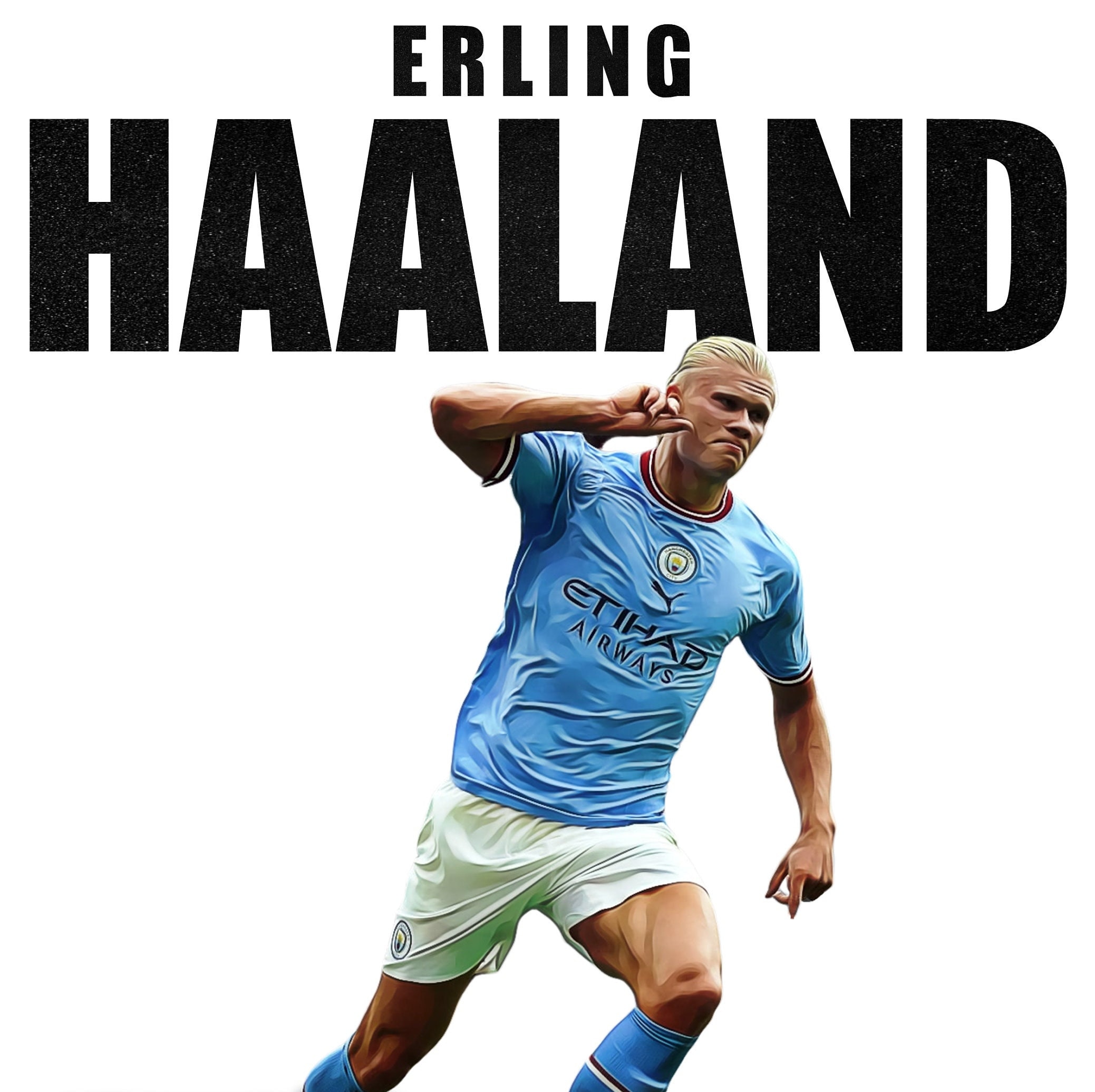 Erling Haaland Print Wall Art, Manchester City Poster, Man City Fan Gift  Present Idea, Man C Home Decor - Etsy