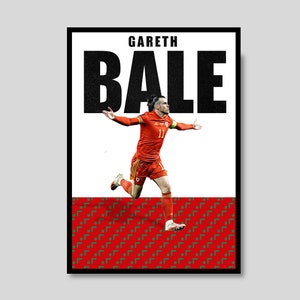 Gareth Bale, Wales Print Wall Art, Welsh National Team Poster, Wales Fan Gift Present Idea, Welsh Home Decor