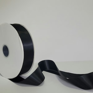 Black - Double Face Satin Ribbon 1.5&quot;