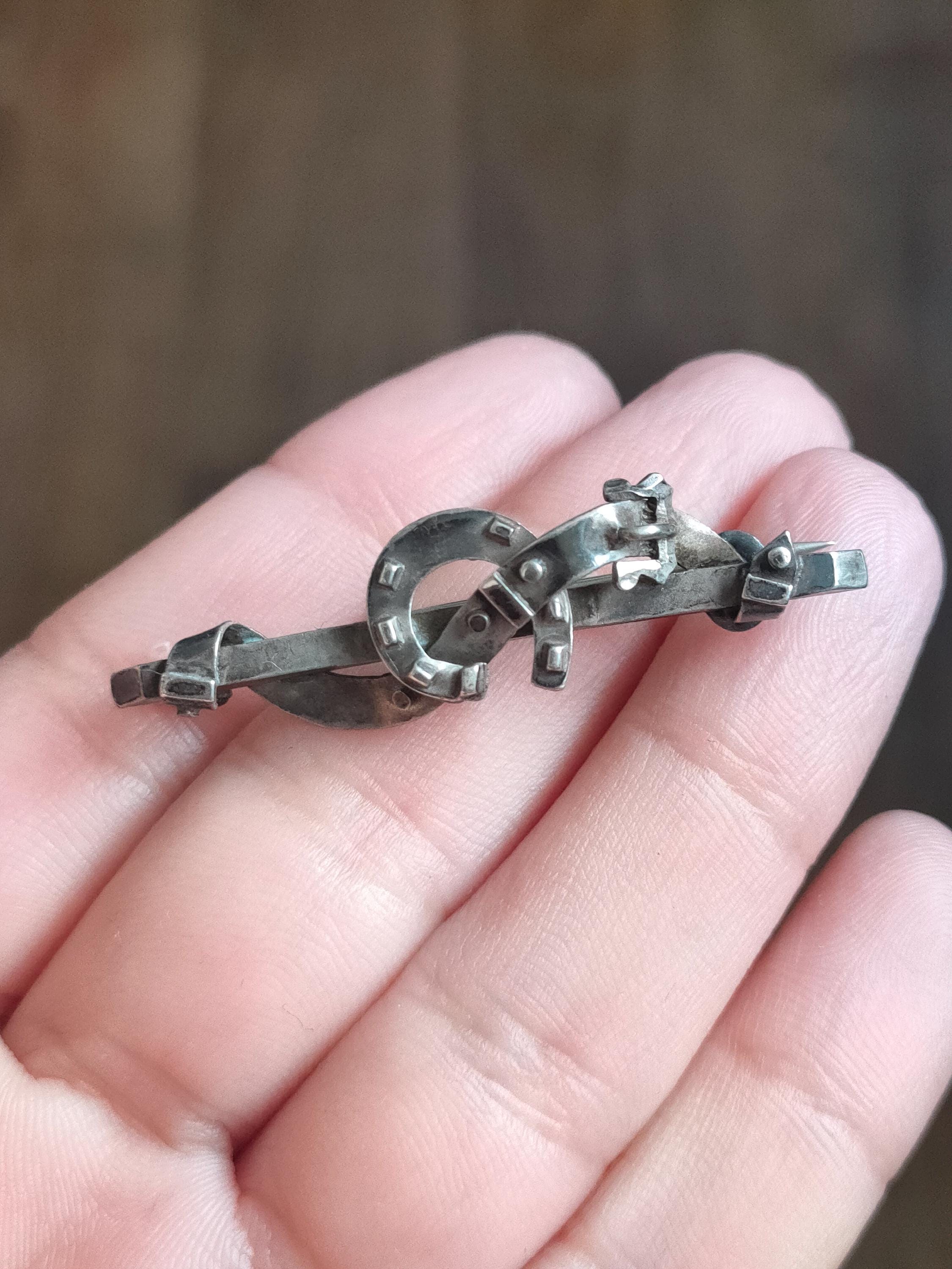 Adie & Lovekin 925 Sterling Silver Horseshoe Brooch