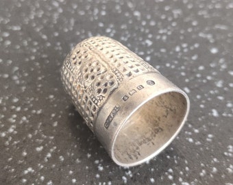 Constantine & Floyd LD 925 Sterling Silver Thimble, Birmingham 1919 NR. 3, 5.1 g