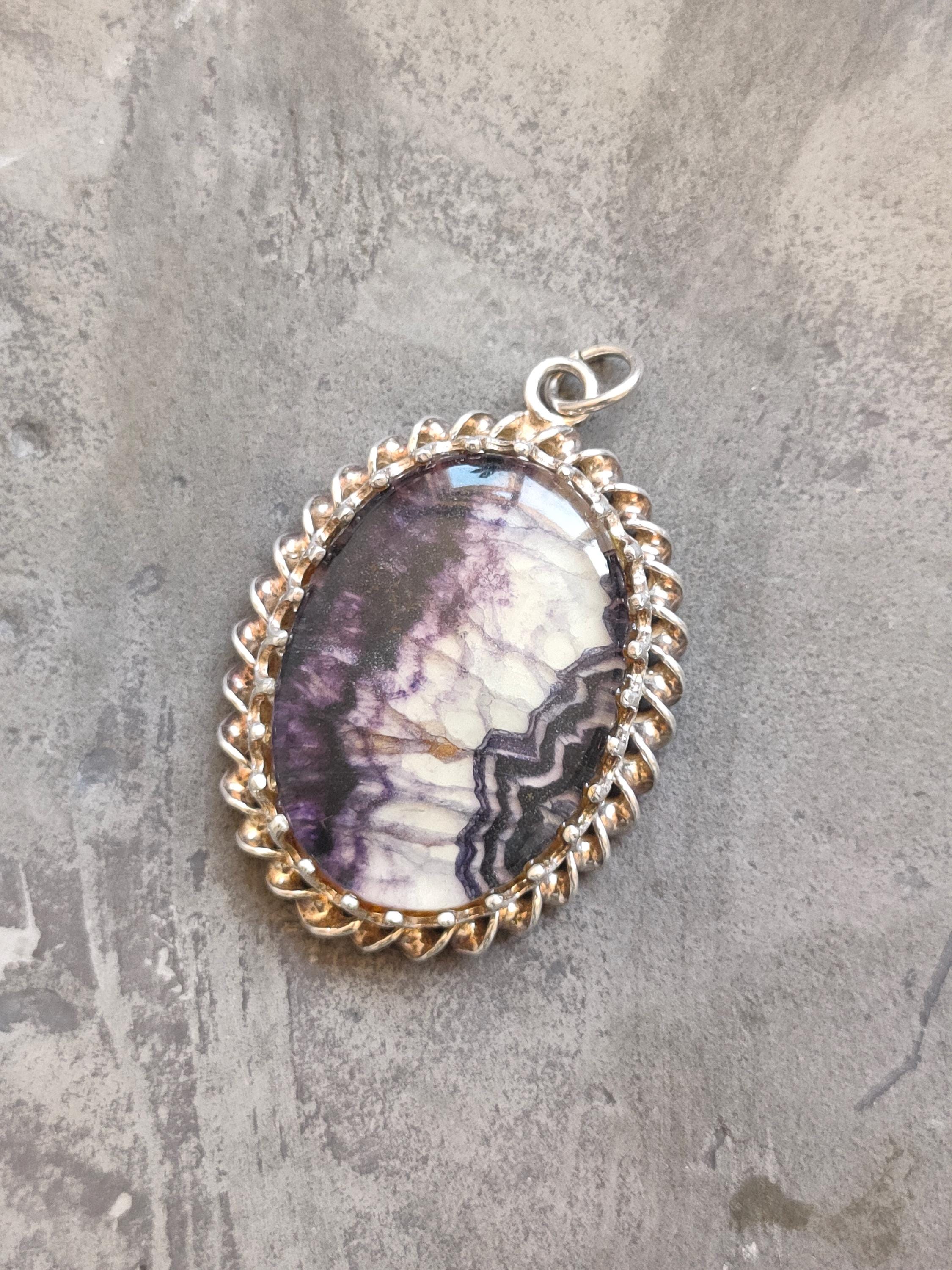 Vintage Sterling Silver Blue John Pendant – Paul Edward Bunn